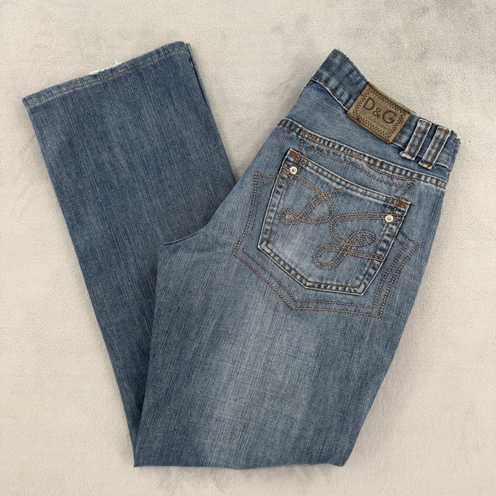 Vintage Dolce & Gabbana D&G Jeans Mens Size 33 Blue Classic Straight Leg Y2K